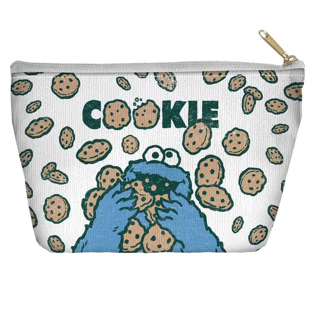 Sesame Street - Cookie Crumble Tapered Bottom Pouch T Bottom Accessory Pouches Sesame Street