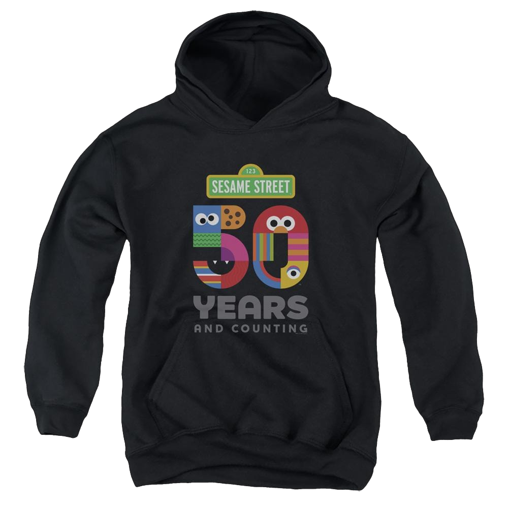 Sesame Street 50 Years Logo - Youth Hoodie Youth Hoodie (Ages 8-12) Sesame Street