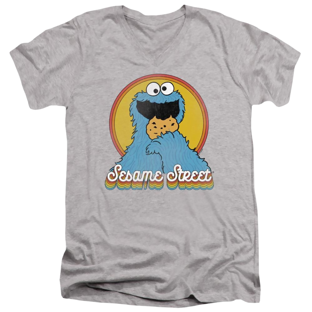Sesame Street Cookie Monster Layers - Men's V-Neck T-Shirt Men's V-Neck T-Shirt Sesame Street