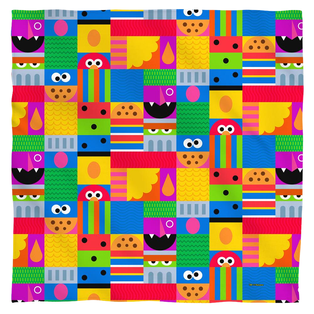 Sesame Street Squares - Bandana Bandanas Sesame Street