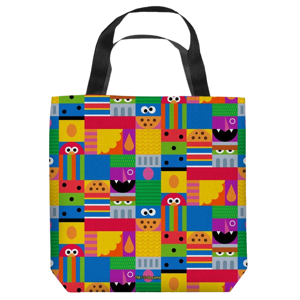 Sesame Street Squares - Tote Bag Tote Bags Sesame Street