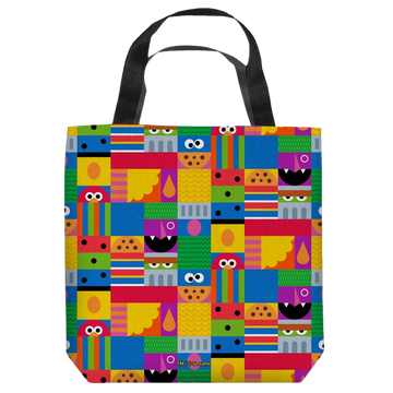 Sesame Street Squares tote bag