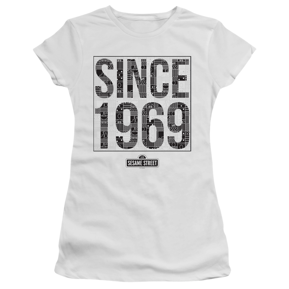 Sesame Street Since 1969 Pattern - Juniors T-Shirt Juniors T-Shirt Sesame Street