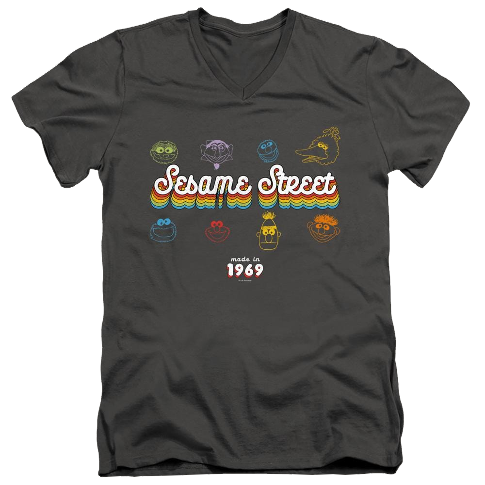 Sesame Street Made In 1969 - Men's V-Neck T-Shirt Men's V-Neck T-Shirt Sesame Street