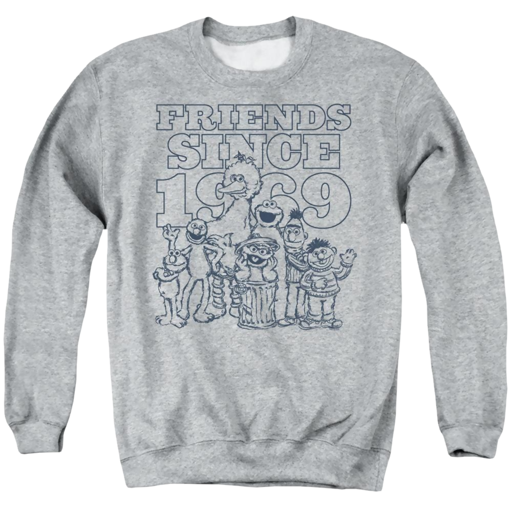 Sesame Street Friends Since - Men's Crewneck Sweatshirt Men's Crewneck Sweatshirt Sesame Street