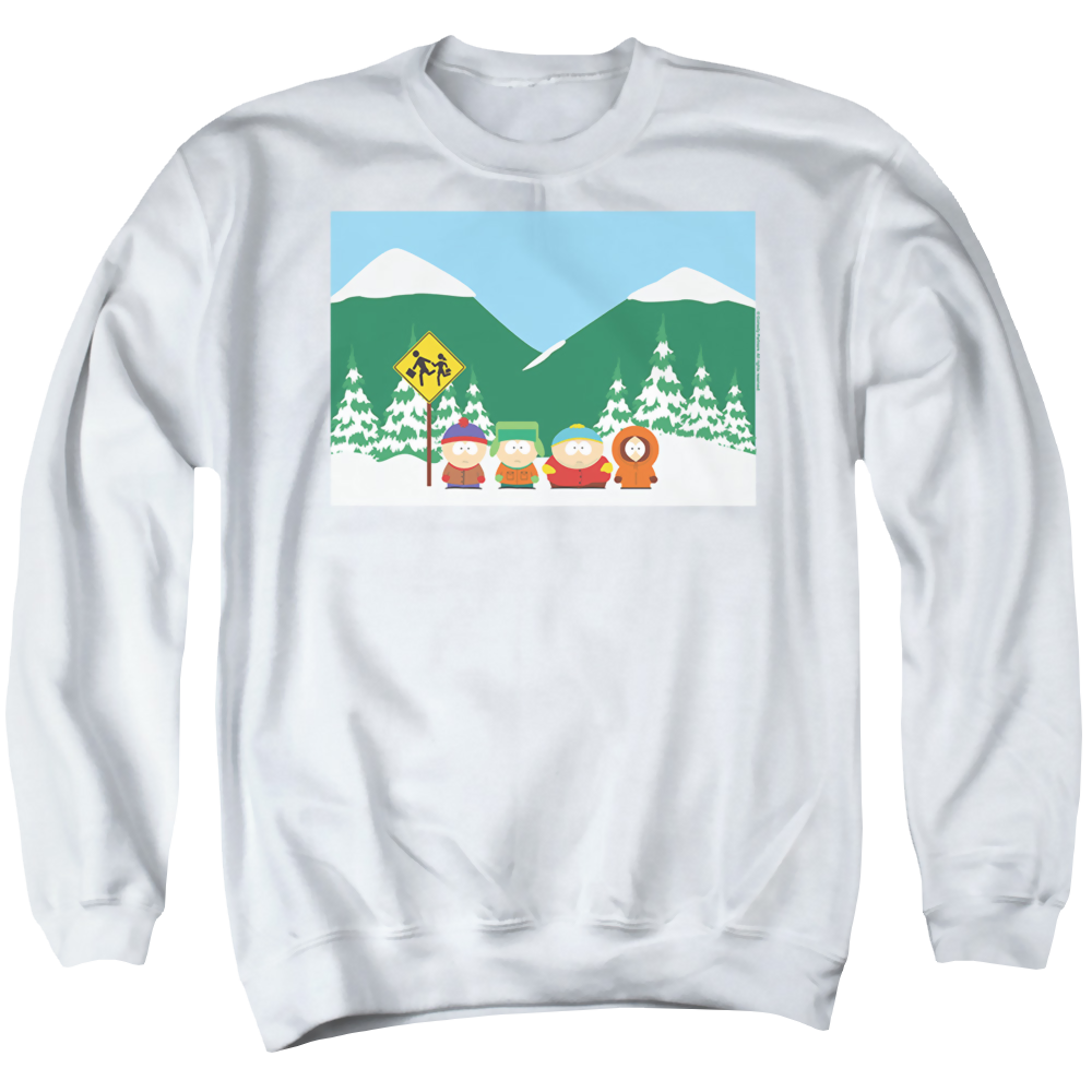 South Park Bus Stop - Men's Crewneck Sweatshirt Men's Crewneck Sweatshirt South Park