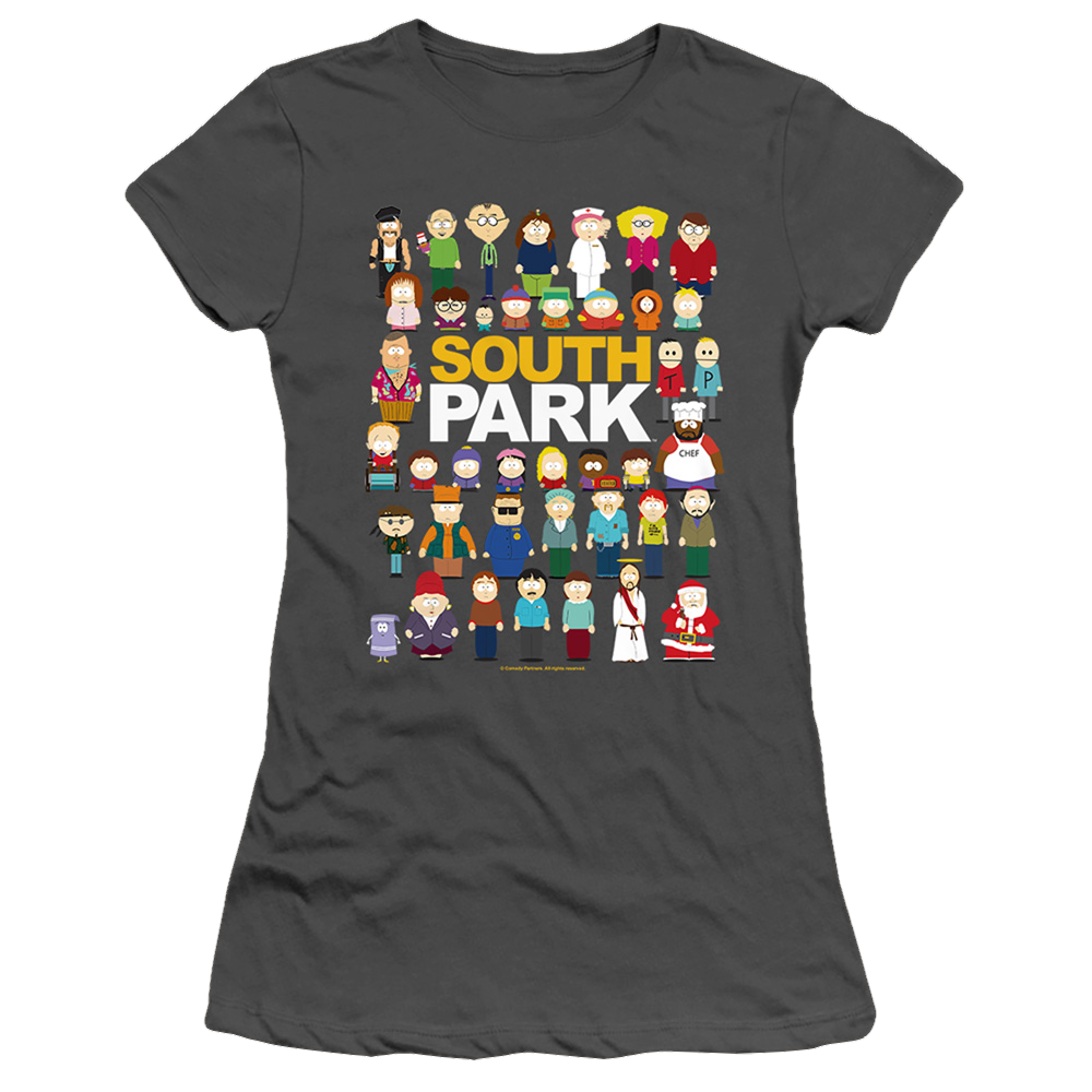 South Park Full Cast - Juniors T-Shirt Juniors T-Shirt South Park