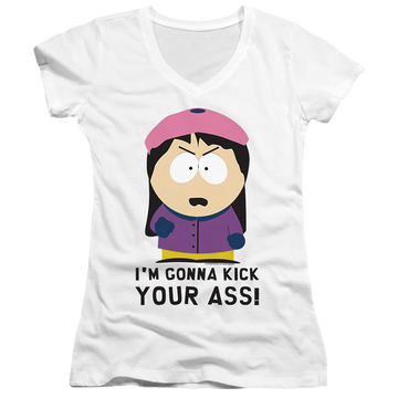 South Park Im Gonna Kick Your Ass - Juniors V-Neck T-Shirt Juniors V-Neck T-Shirt South Park