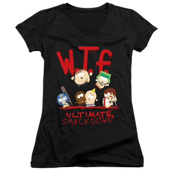 South Park Wtf Ultimate Smackdown - Juniors V-Neck T-Shirt Juniors V-Neck T-Shirt South Park