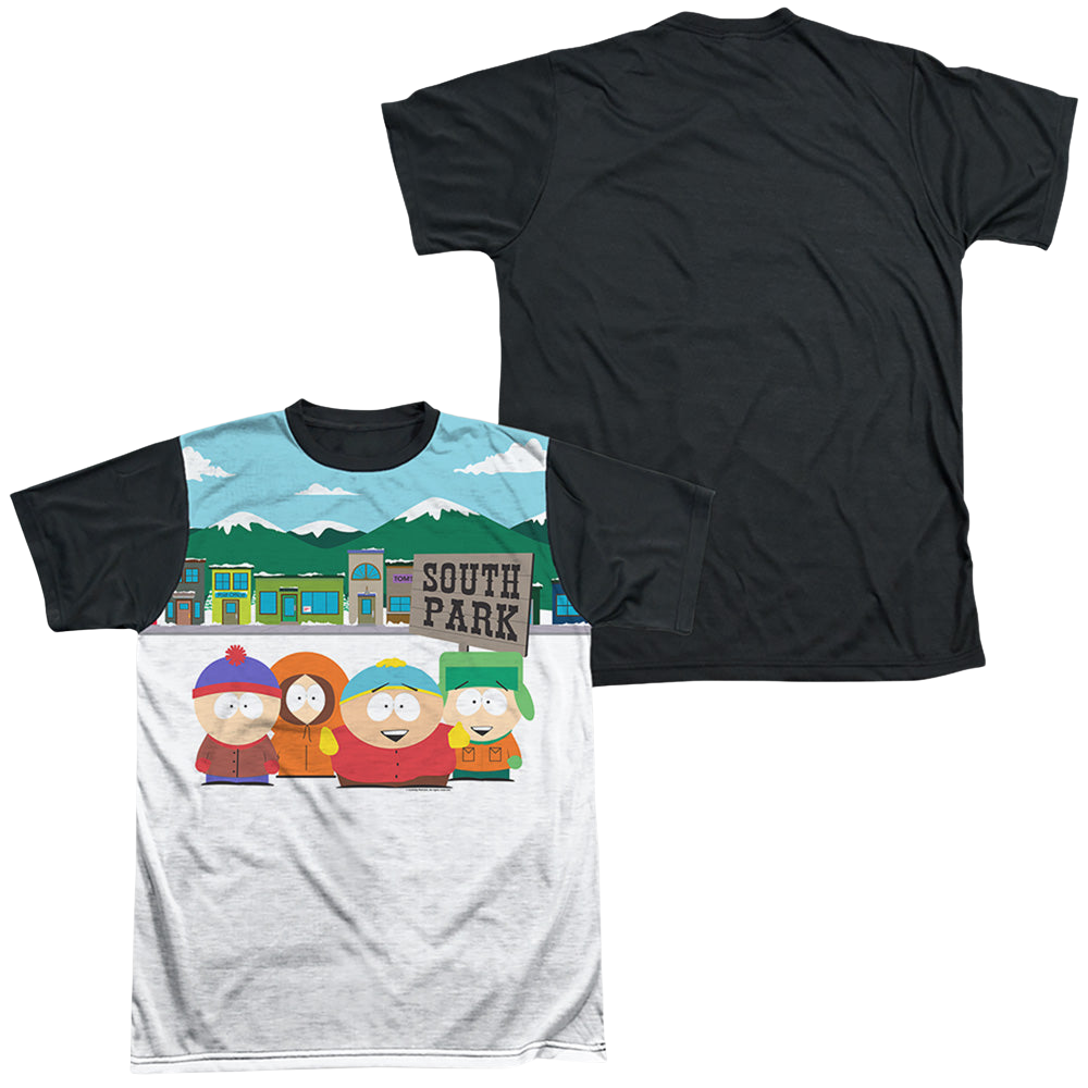 South Park Boys And Sign - Men's Black Back T-Shirt Men's Black Back T-Shirt South Park