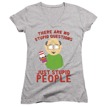 South Park No Stupid Questions - Juniors V-Neck T-Shirt Juniors V-Neck T-Shirt South Park