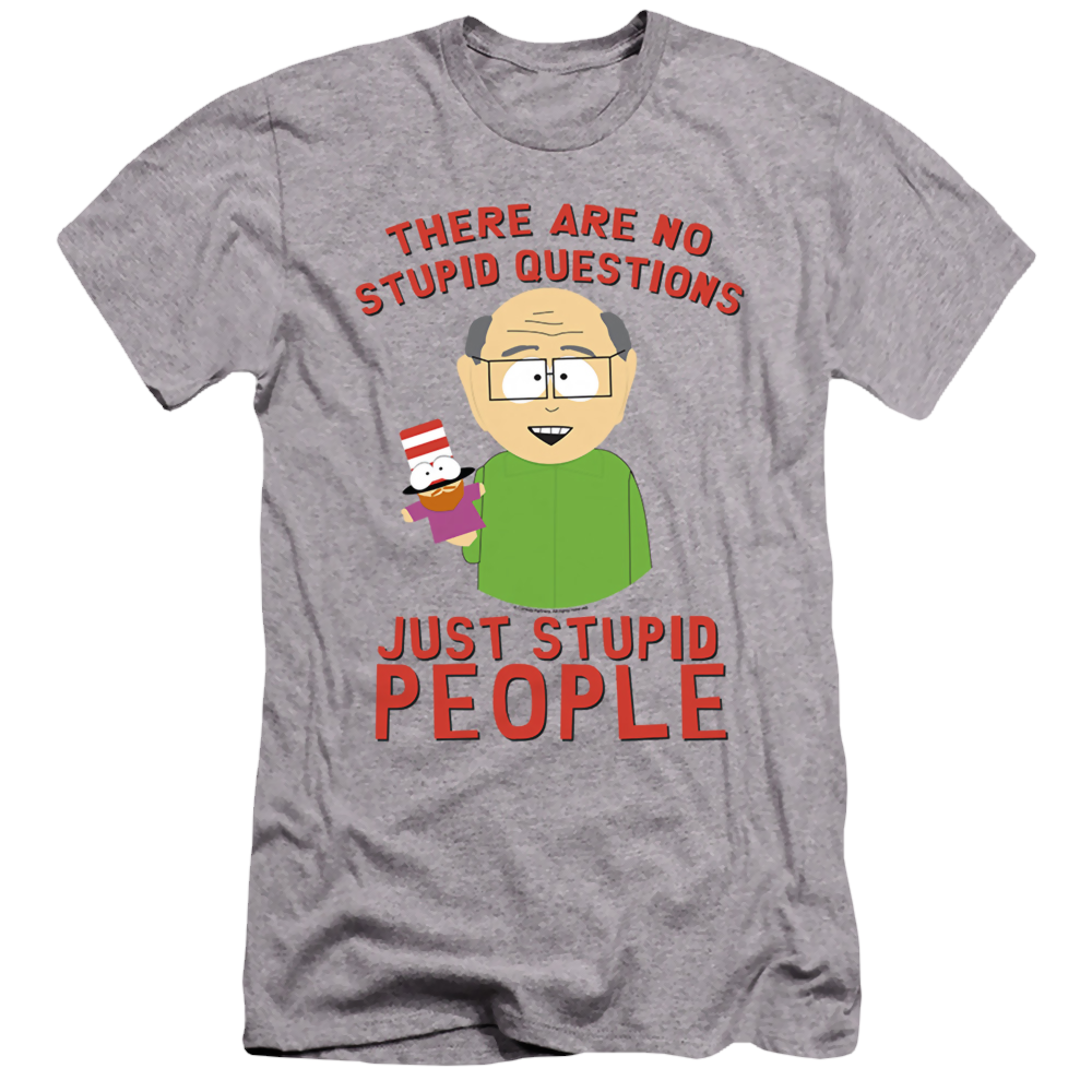 South Park No Stupid Questions - Men's Premium Slim Fit T-Shirt Men's Premium Slim Fit T-Shirt South Park