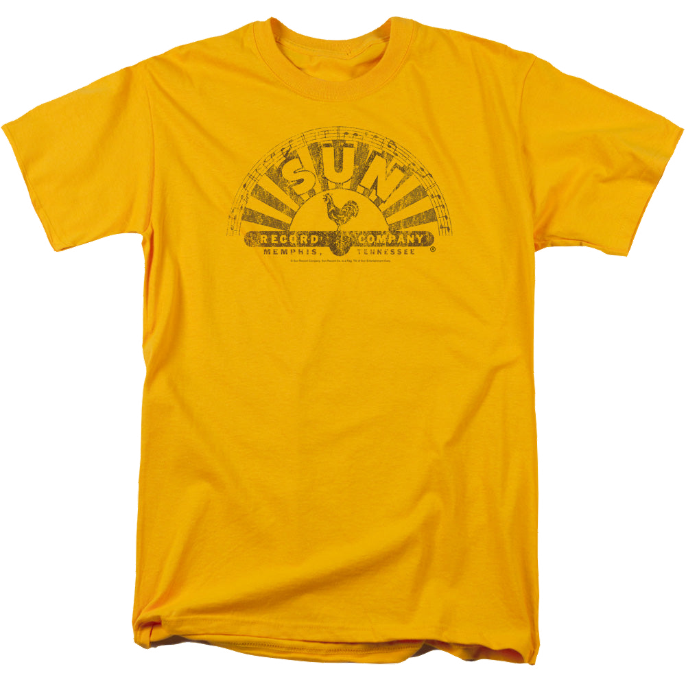 Sun Records Worn Logo - Men's Regular Fit T-Shirt Men's Regular Fit T-Shirt Sun Records