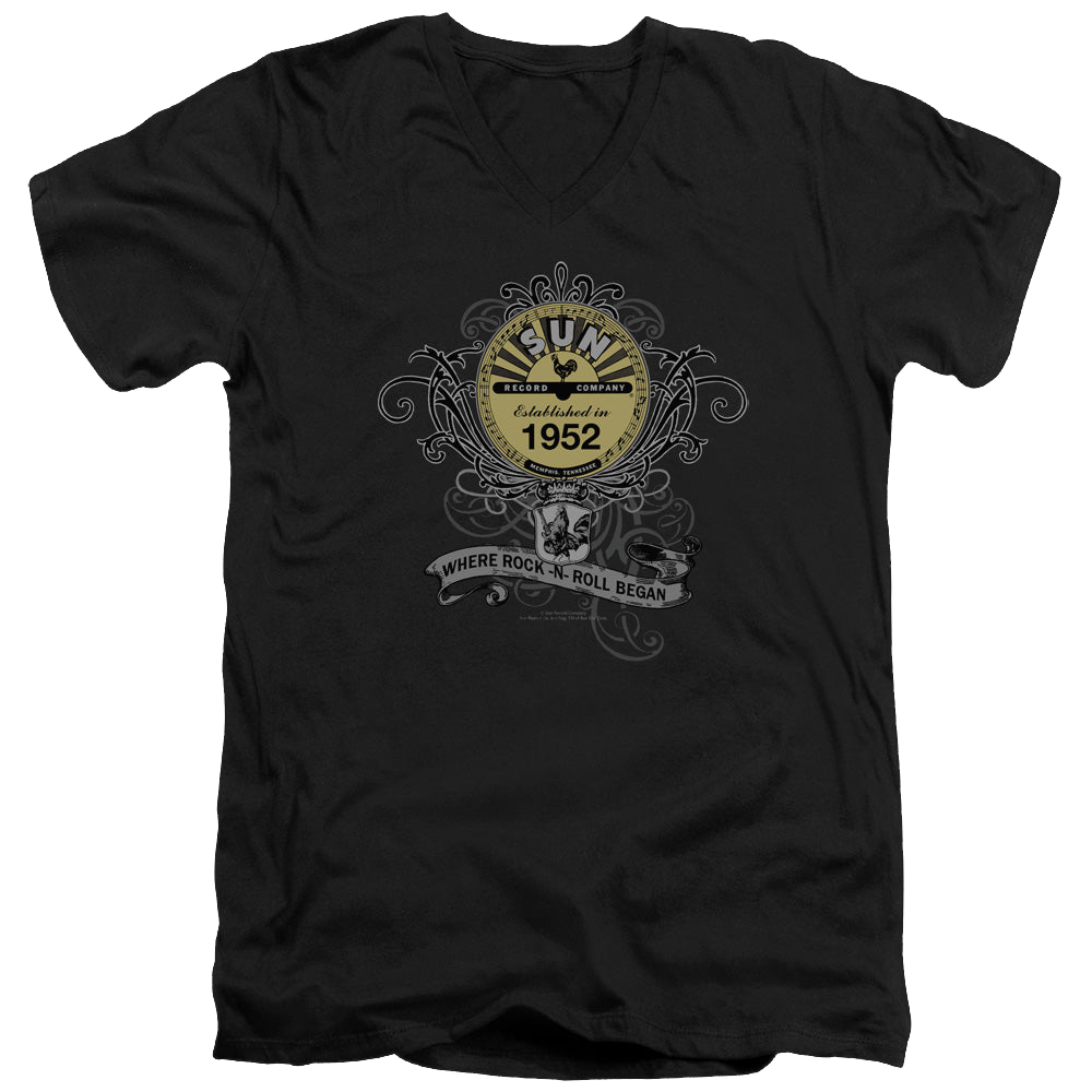 Sun Records Rockin Scrolls - Men's V-Neck T-Shirt Men's V-Neck T-Shirt Sun Records