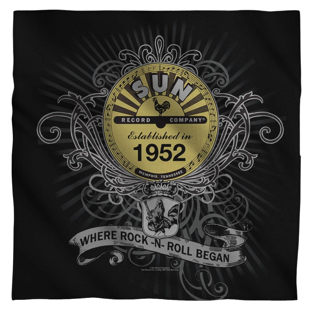 Sun - Rockin Scrolls Bandana Bandanas Sun Records