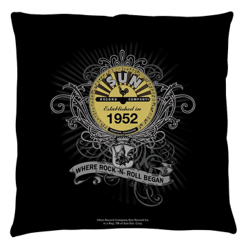 Sun Records Rockin Scrolls throw pillow