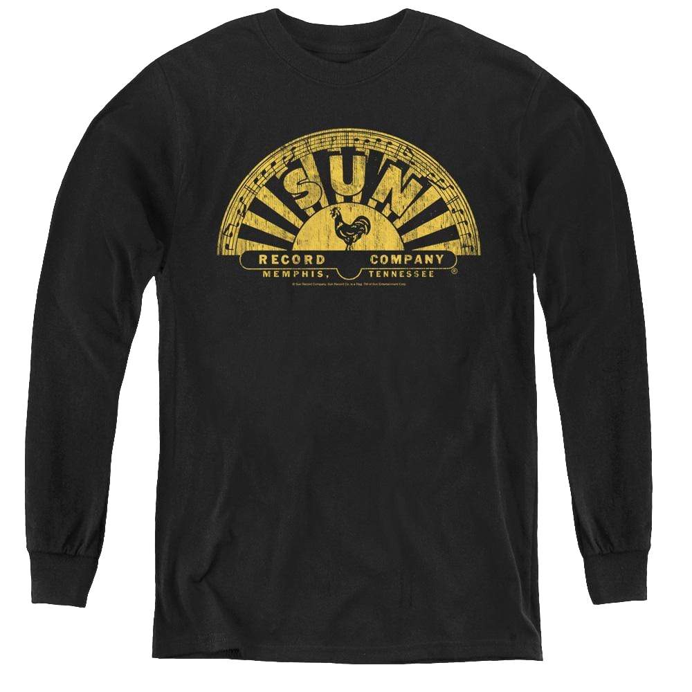 Sun Records Tattered Logo - Youth Long Sleeve T-Shirt Youth Long Sleeve T-Shirt Sun Records