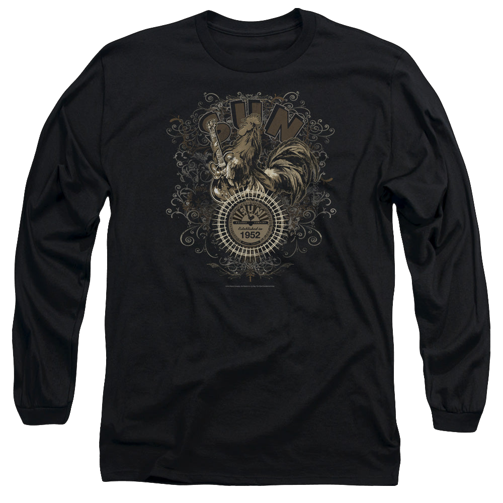 Sun Records Scroll Around Rooster - Men's Long Sleeve T-Shirt Men's Long Sleeve T-Shirt Sun Records