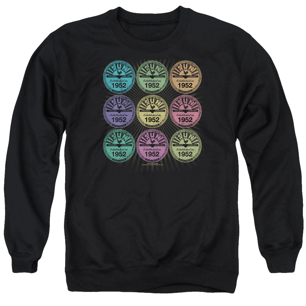 Sun Records Rocking Color Block - Men's Crewneck Sweatshirt Men's Crewneck Sweatshirt Sun Records