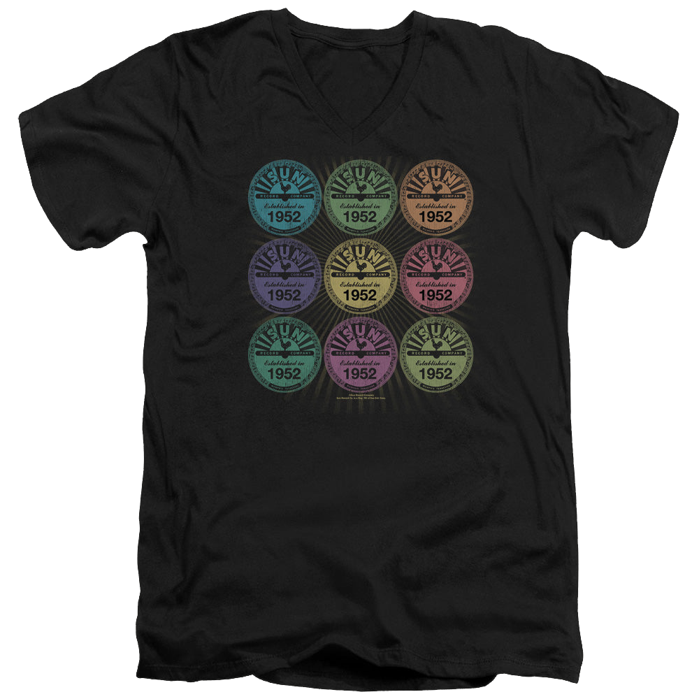 Sun Records Rocking Color Block - Men's V-Neck T-Shirt Men's V-Neck T-Shirt Sun Records