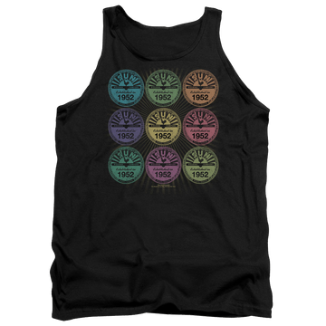 Black men's tank with Sun Records Rocking Color Block graphic