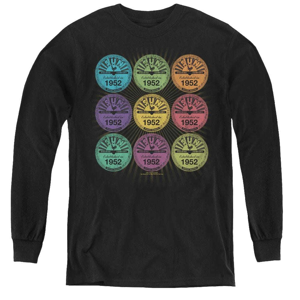 Sun Records Rocking Color Block - Youth Long Sleeve T-Shirt Youth Long Sleeve T-Shirt Sun Records