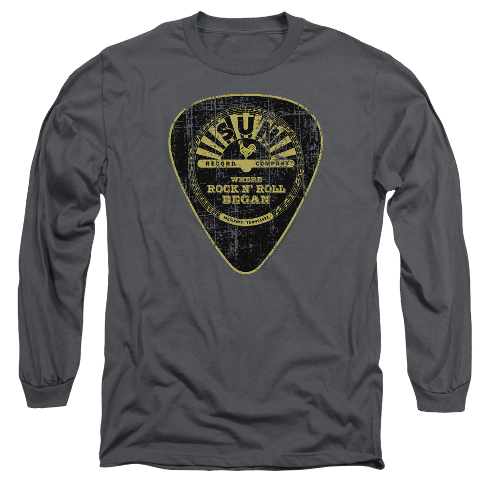Sun Records Guitar Pick - Men's Long Sleeve T-Shirt Men's Long Sleeve T-Shirt Sun Records
