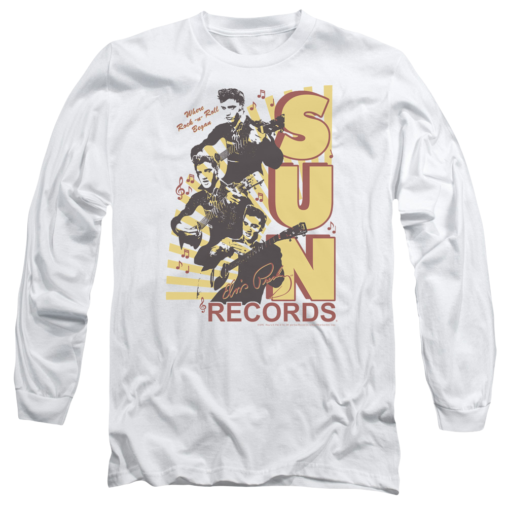 Elvis Presley Tri Elvis - Men's Long Sleeve T-Shirt Men's Long Sleeve T-Shirt Elvis Presley
