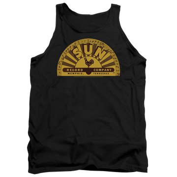 Black men's tank with Sun Records Traditional Logo graphic