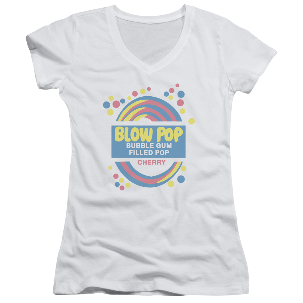 Blow Pop Blow Pop Label - Juniors V-Neck T-Shirt Juniors V-Neck T-Shirt Blow Pop