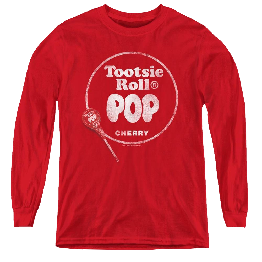Tootsie Pop Tootsie Roll Pop Logo - Youth Long Sleeve T-Shirt Youth Long Sleeve T-Shirt Tootsie Roll