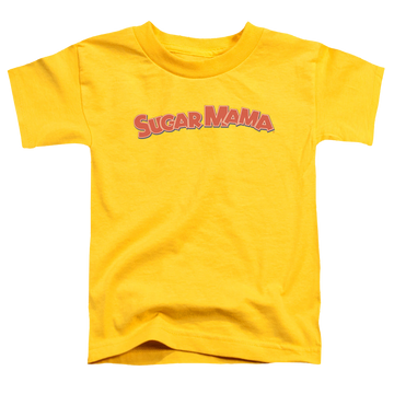 Yellow toddler t-shirt with Sugar Babies Sugar Mama graphic