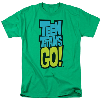 Kelly green men's regular fit t-shirt with Teen Titans Go! Teen Titans Go Logo graphic