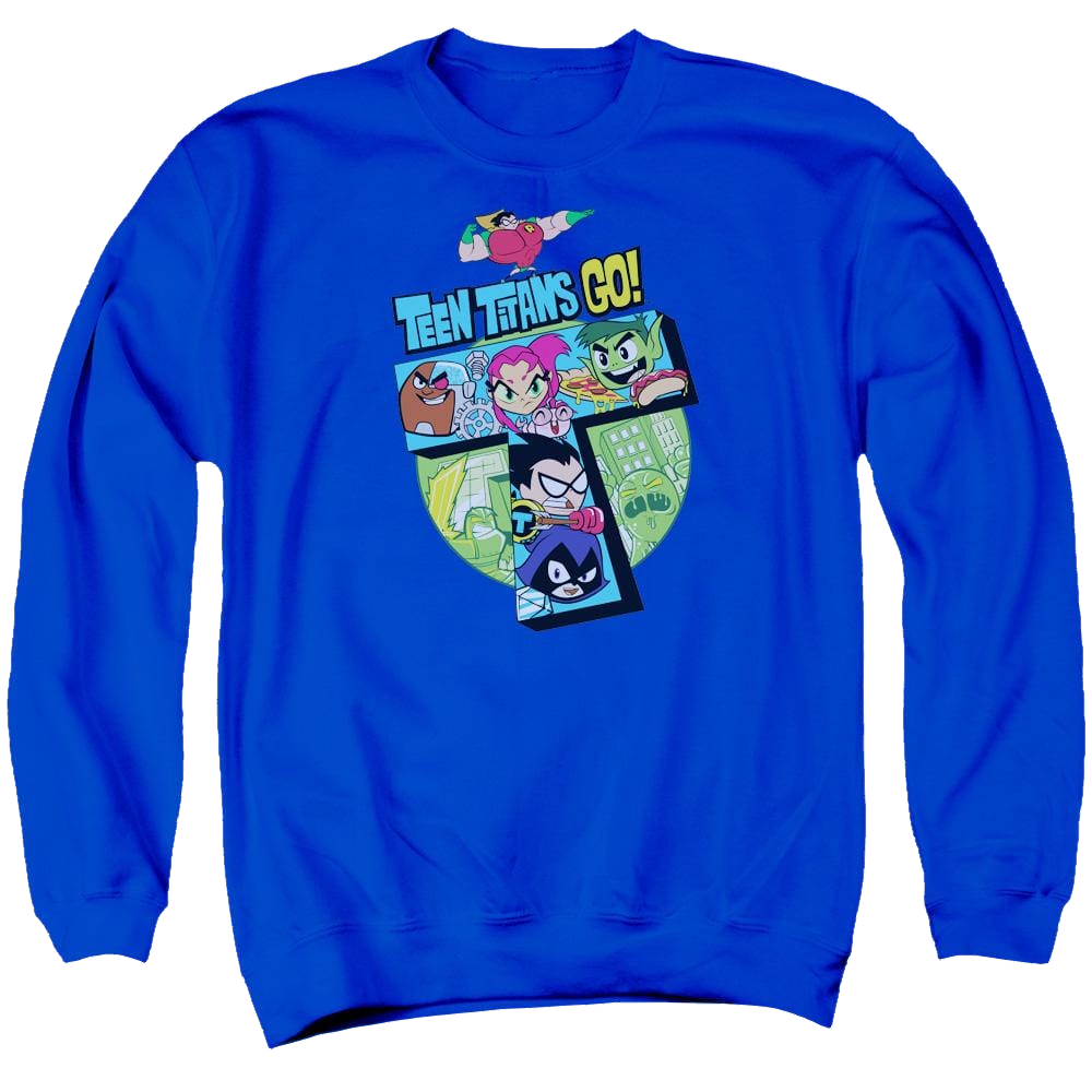 Teen Titans Go T Men's Crewneck Sweatshirt Men's Crewneck Sweatshirt Teen Titans Go!