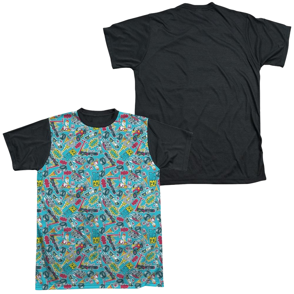 Teen Titans Go Pattern Men's Black Back T-Shirt Men's Black Back T-Shirt Teen Titans Go!