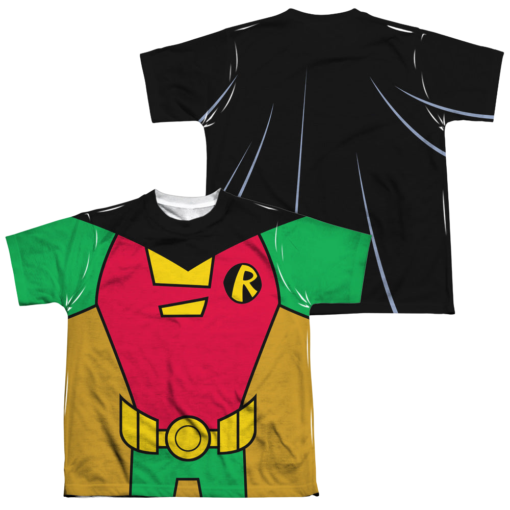 Teen Titans Go! Robin Uniform (Front/Back Print) - Youth All-Over Print T-Shirt Youth All-Over Print T-Shirt (Ages 8-12) Teen Titans Go!