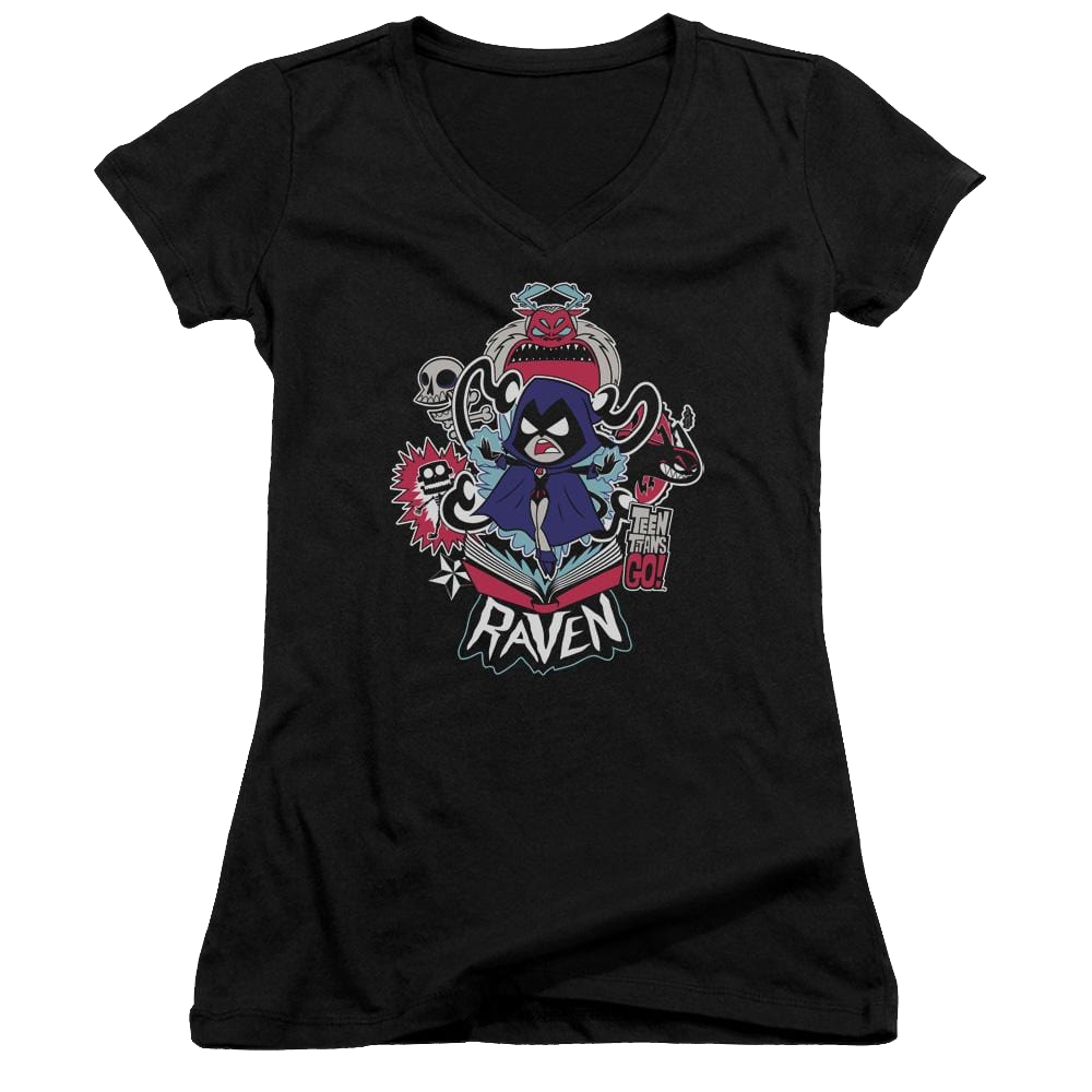 Teen Titans Go Raven Juniors V-Neck T-Shirt Juniors V-Neck T-Shirt Teen Titans Go!