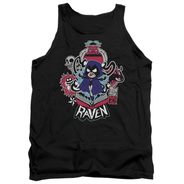 Black men's tank with Teen Titans Go! Teen Titans Go Raven graphic