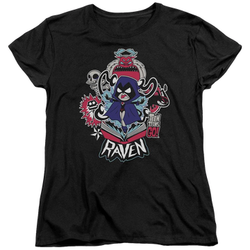 Black women's t-shirt with Teen Titans Go! Teen Titans Go Raven graphic