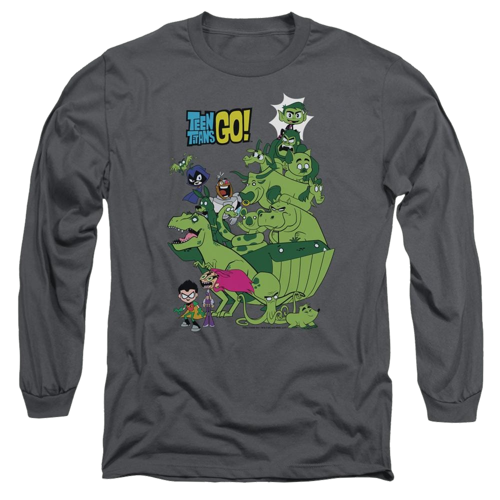 Teen Titans Go Beast Boy Stack Men's Long Sleeve T-Shirt Men's Long Sleeve T-Shirt Teen Titans Go!