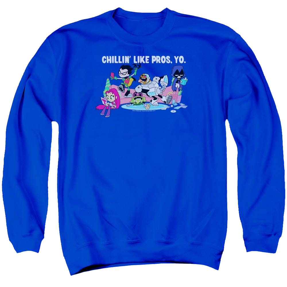 Teen Titans Go Like Pros Yo Men's Crewneck Sweatshirt Men's Crewneck Sweatshirt Teen Titans Go!