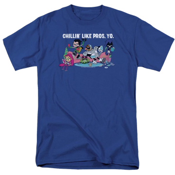 Royal men's regular fit t-shirt with Teen Titans Go! Teen Titans Go Like Pros Yo graphic