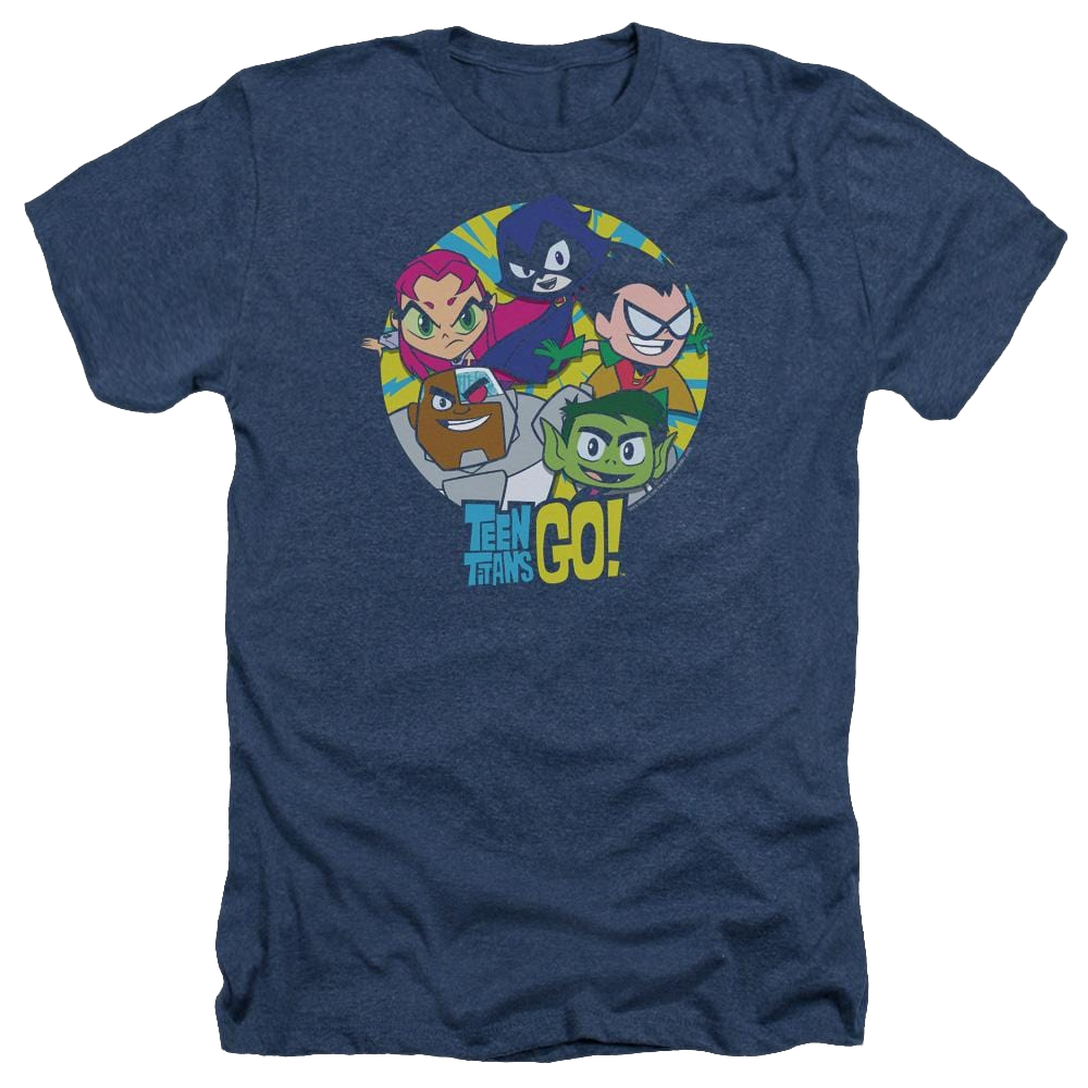 Teen Titans Go Go Go Group Men's Heather T-Shirt Men's Heather T-Shirt Teen Titans Go!