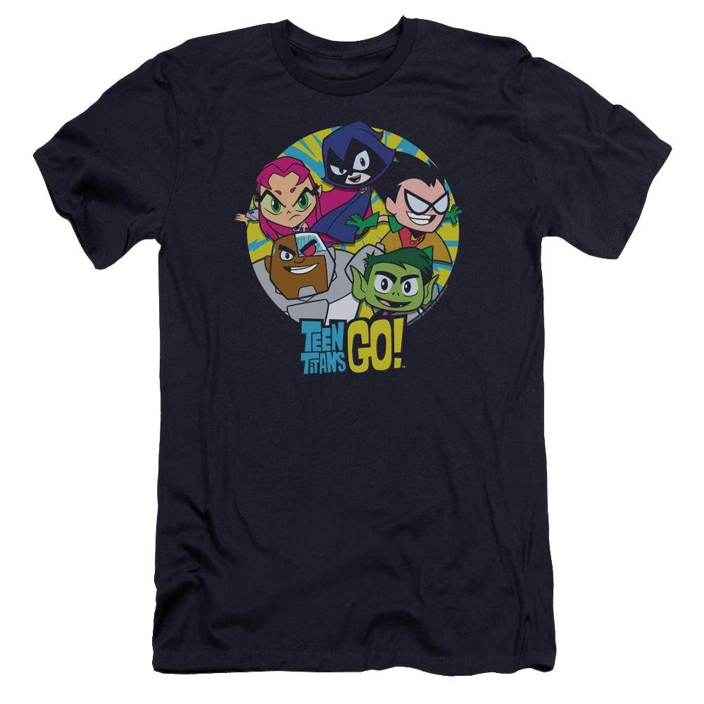 Teen Titans Go Go Go Group Men's Premium Slim Fit T-Shirt Men's Premium Slim Fit T-Shirt Teen Titans Go!