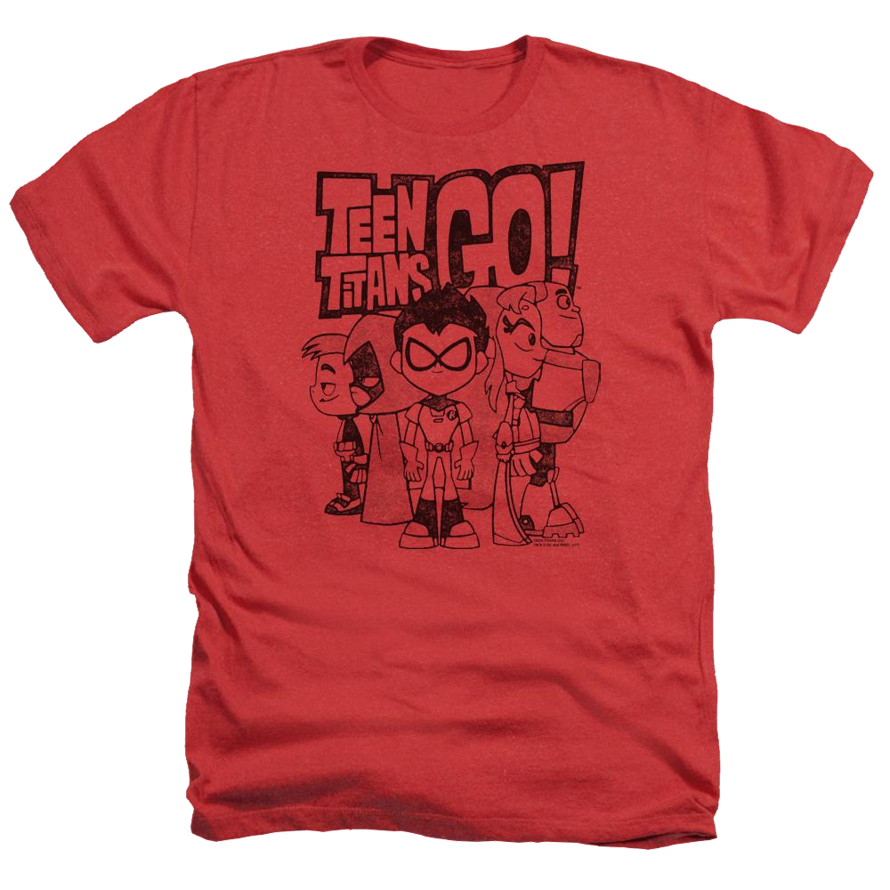 Teen Titans Go Team Up Men's Heather T-Shirt Men's Heather T-Shirt Teen Titans Go!