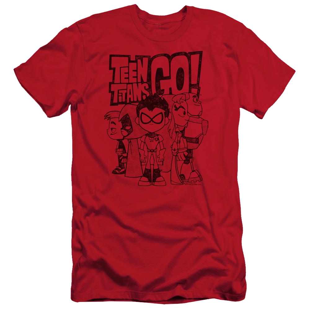 Teen Titans Go Team Up Men's Slim Fit T-Shirt Men's Slim Fit T-Shirt Teen Titans Go!