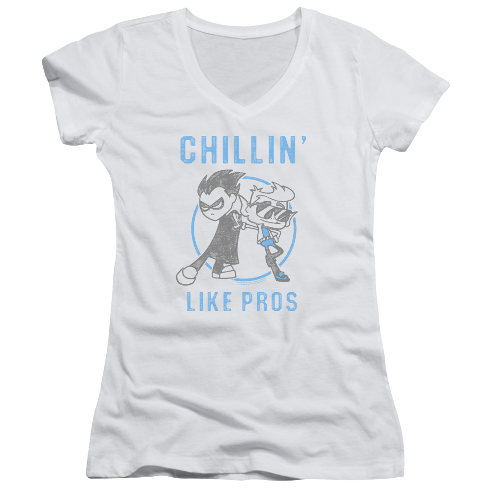 Teen Titans Go Like Pros Juniors V-Neck T-Shirt Juniors V-Neck T-Shirt Teen Titans Go!