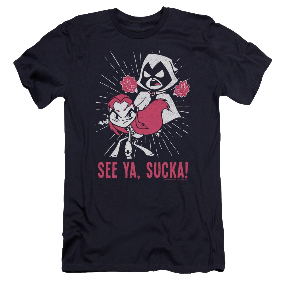 Teen Titans Go Suckas Men's Premium Slim Fit T-Shirt Men's Premium Slim Fit T-Shirt Teen Titans Go!