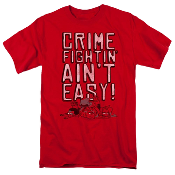 Red men's regular fit t-shirt with Teen Titans Go! Teen Titans Go Not Easy graphic