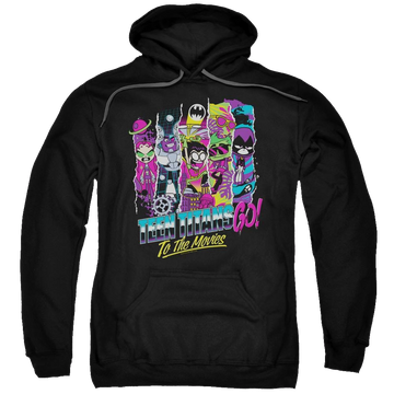 Black pullover hoodie with Teen Titans Go! Teen Titans Go To The Movies graphic